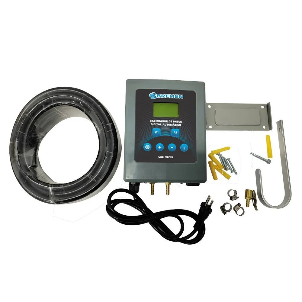 Calibrador de Pneus Eletrônico 220V 5A 152 PSI BREMEN-10705