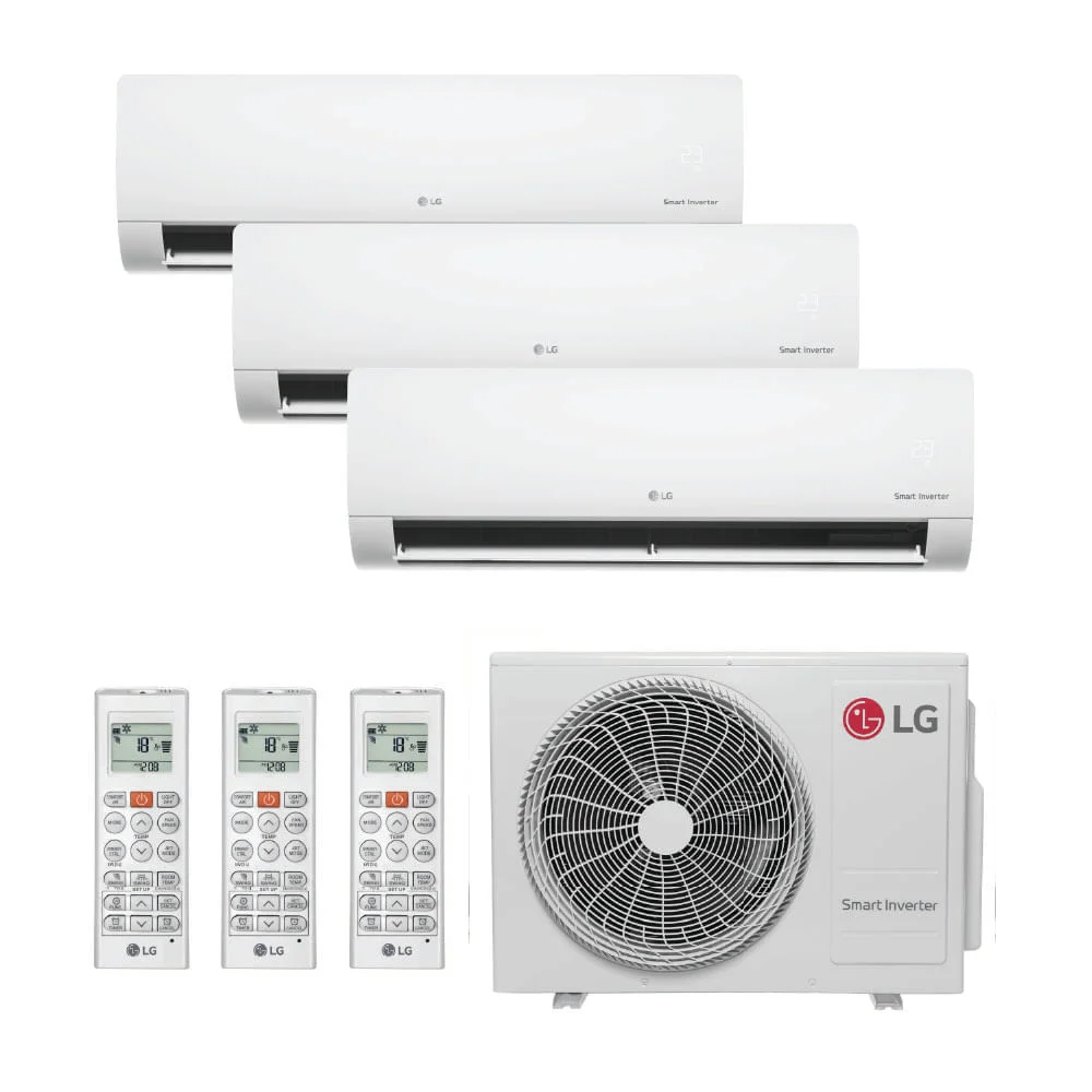 Ar Condicionado Multi Split Inverter LG 24.000 Btus (2x Hi Wall 9.000+ Hi Wall12.000) Frio 220V