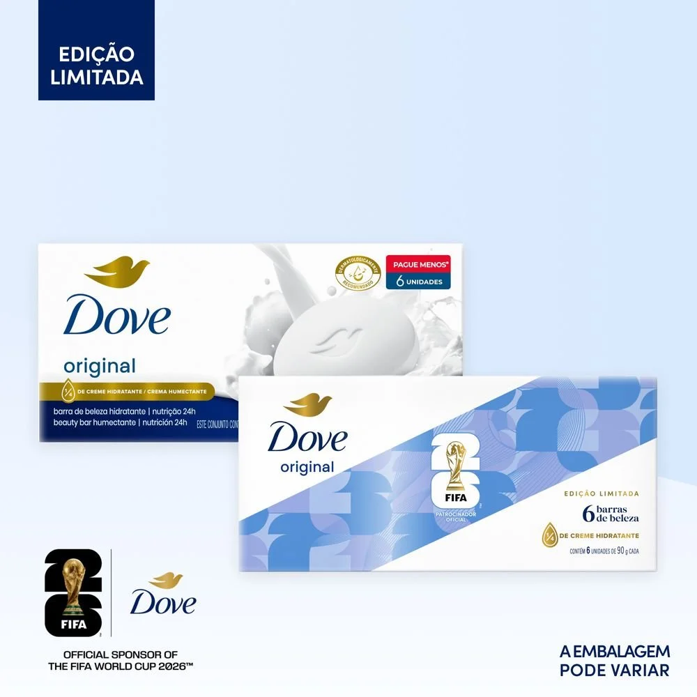 Kit Sabonete Em Barra Dove Original 6 Unidades 90g Cada