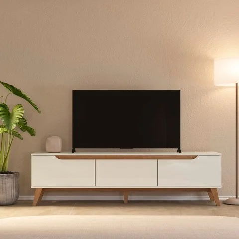 Rack para TV até 75 Polegadas MDF 180cm 2 Portas 1 Gaveta Liverpool Yescasa