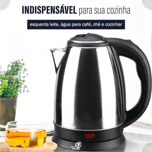 Chaleira Elétrica 1,8l Inox Desligamento Automatico Cor Aço 110v