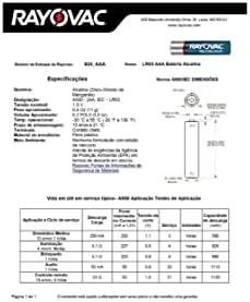 Pilha, Rayovac, Alcalina 208013, Azul, Aa, Pequena, Pacote de 4