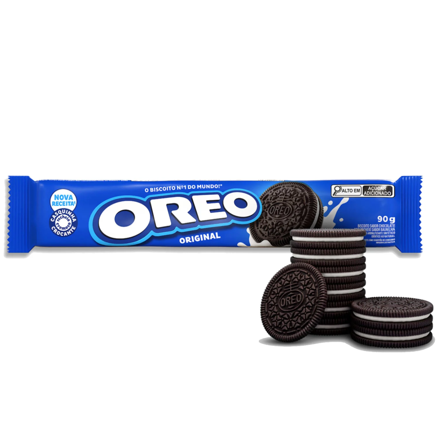 Biscoito Recheado Baunilha Oreo 90g Chocolate