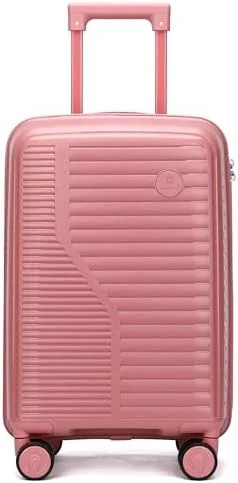 Mala de Bordo Dermond PRO | Super Resistente, Cadeado Embutido e Rodas Silenciosas Removíveis (Rosa Vintage)