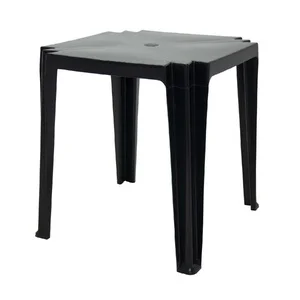 Mesa de Jardim Tambaú Quadrada 72x70x70cm Plástico Preto