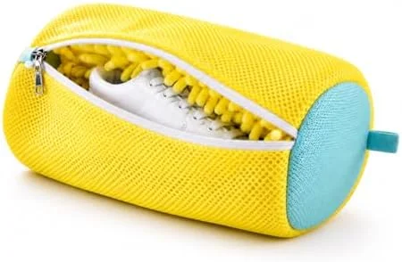 Bolsa para Lavar Tênis na Máquina com Proteção Reforçada, Saco Lavável para Calçados, Rede Anti Impacto para Lavadora, Reutilizável, Preserva Formato, Limpeza Profunda e Segura