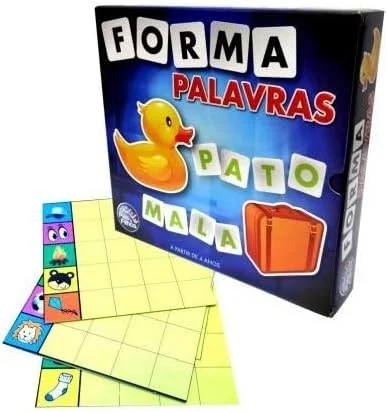 Pais & Filhos | Forma Palavras | Jogo Educativo com 160 Letras + 8 Cartelas | Desenvolve Leitura, Vocabulário e Raciocínio para Crianças 4+