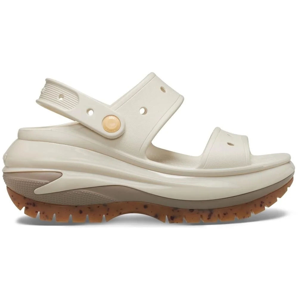 Sandália crocs classic mega crush plataform sandal taupe