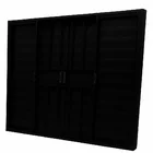 Veneziana 6 Folhas Aluminio Preto Com Grade 1,00x1,00
