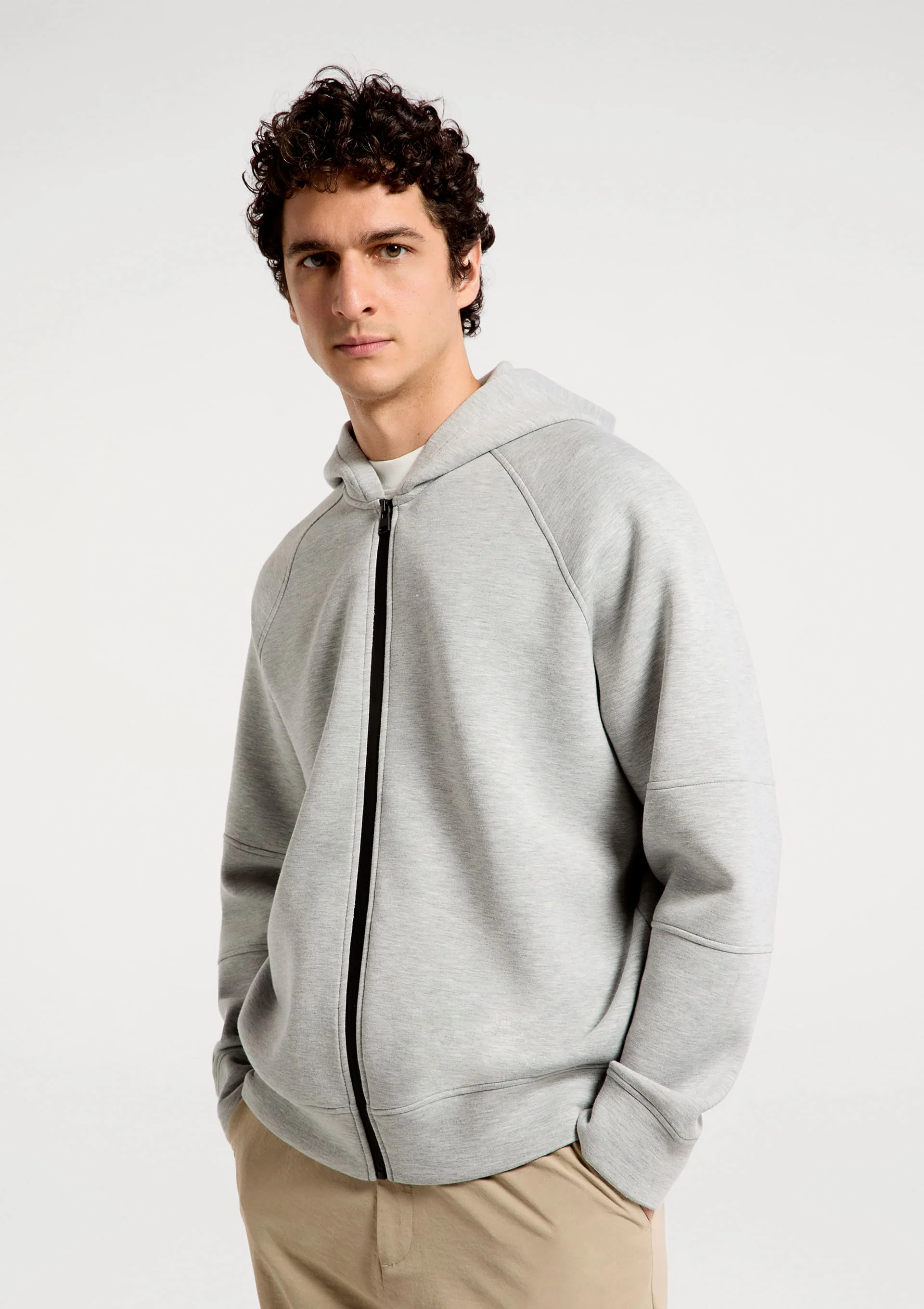 Blusão Masculino Comfort Em Malha Tech - Cinza