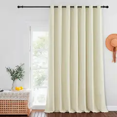 Just Home Collection - Cortina 1 Folha 220x200cm Blackout Texturada Areia
