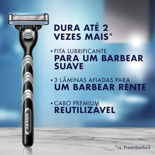 Gillette Mach3 Aparelho de Barbear com 3 Lâminas 1 Unidade