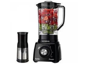 Liquidificador Mondial Turbo Power L-99 FB 3 Velocidades 2,2L 550W Preto com Filtro Inox
