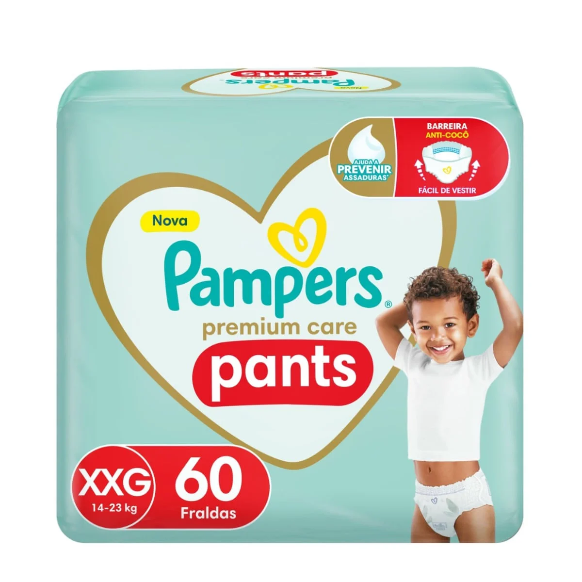 Fralda Pampers Premium Care Top Pants XXG 60 unidades
