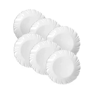 Kit com 6 Pratos Duralex Opaline Pétala Sobremesa 19cm - Nadir