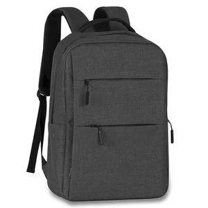Mochila de Costas Executiva Notebook Bolsos Frontais Compartimento Lateral Poliéster Preto Ref.ML24571 Clio