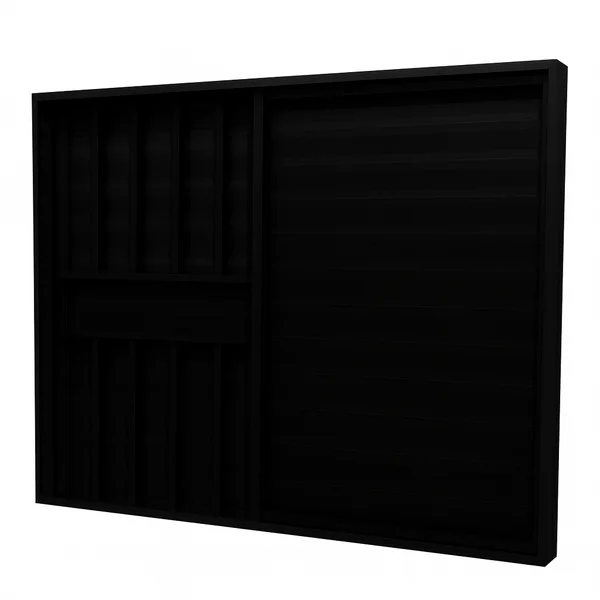 Veneziana 3 Folhas Aluminio Preto Com Grade 1,00x1,20