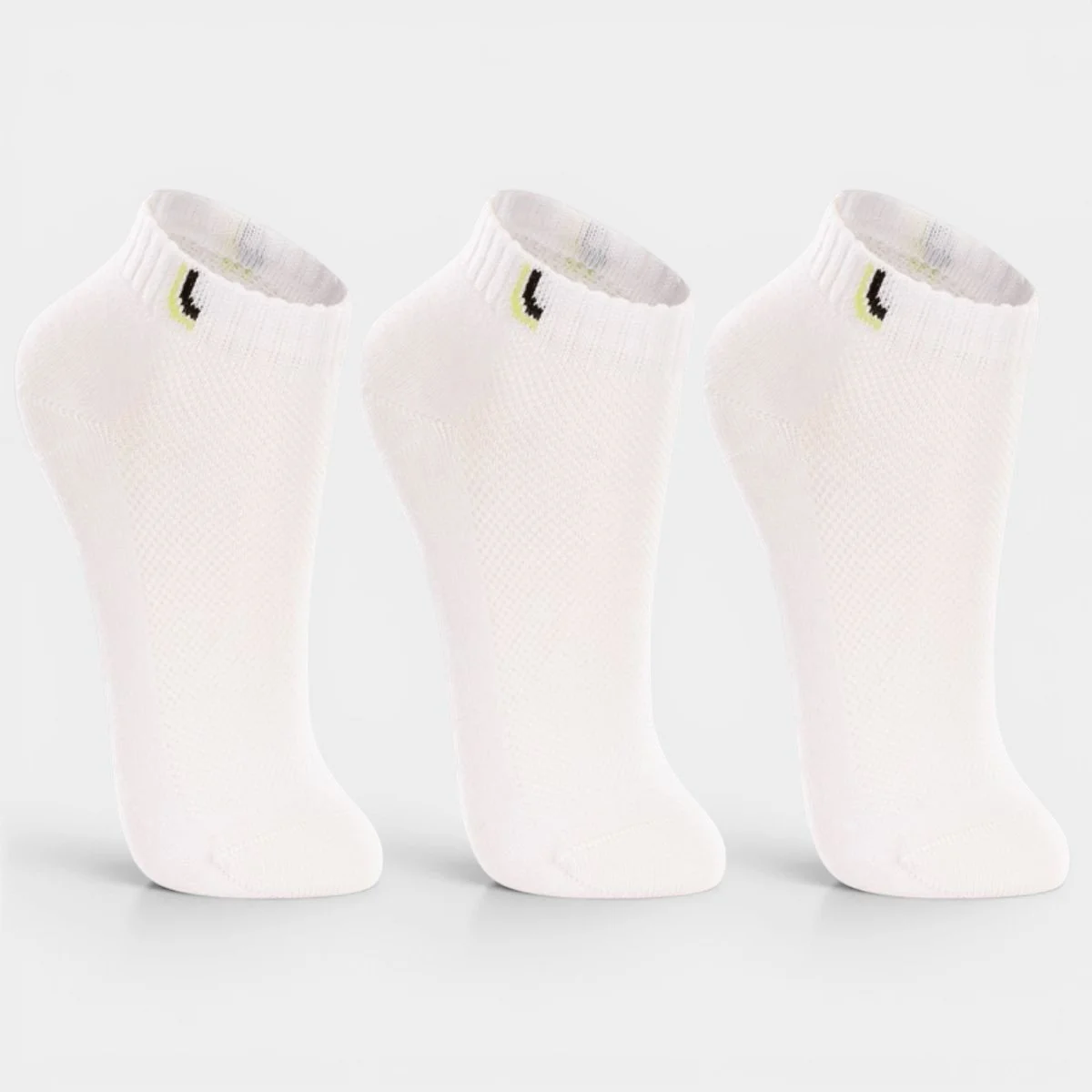 Kit Meia Infantil Lupo Básico Cano Baixo 3 Pares - Branco