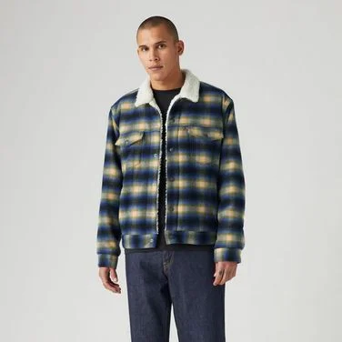 Jaqueta Jeans Levi's® Trucker Type III Sherpa Lavagem Clara