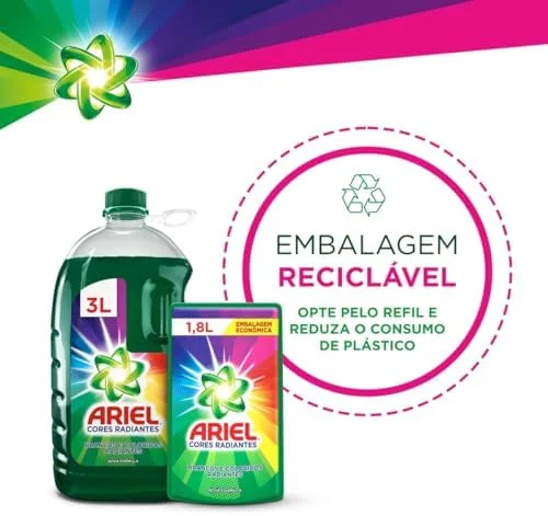 Ariel Sabão Líquido Cores Radiantes 3L