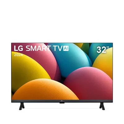 Smart TV 32" LG HD 32LR600BPSA com processador a5 Ger 6 AI, Alexa integrado, LG Channels, WebOS 23