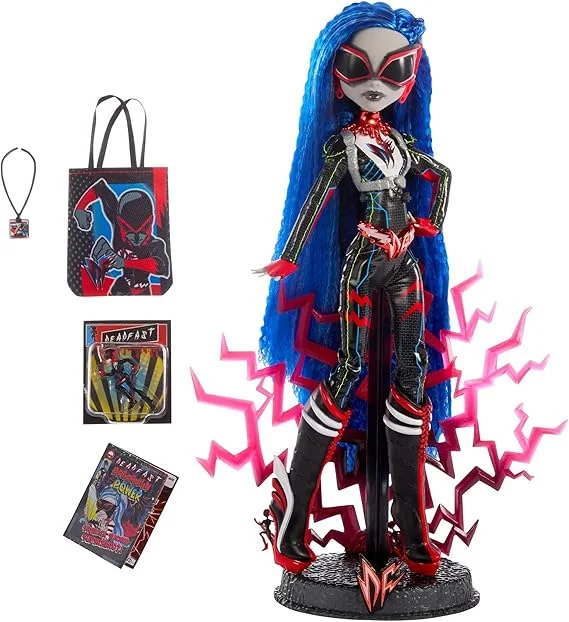 Monster High Deadfast Ghoulia Yelps SDCC 2024 Exclusive Doll - Tech Savvy Upgrade with Comic-Con Badge, Mini Figure, and Comic Book