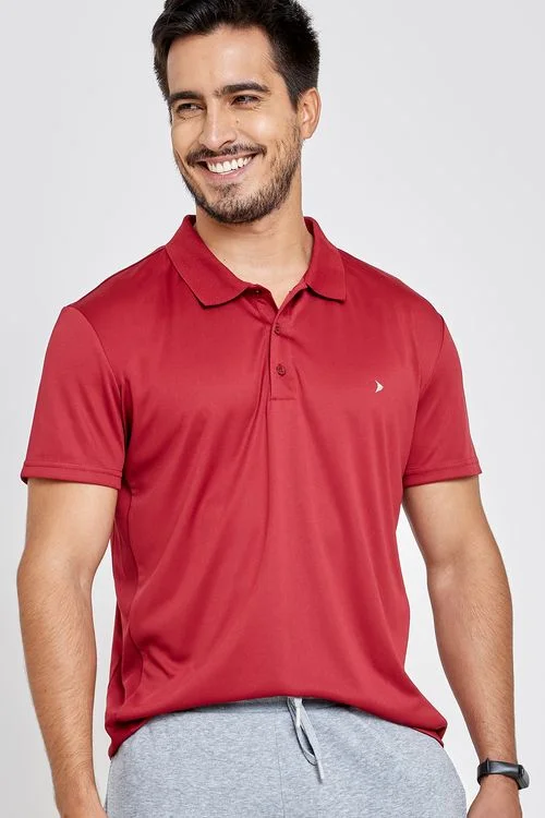 Polo Caedu Masculina Dry Fit Vermelha | Estilo e Conforto