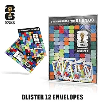 Kit 12 Envelopes de Figurinhas da Copa do Mundo da FIFA 2026™ + Cartela