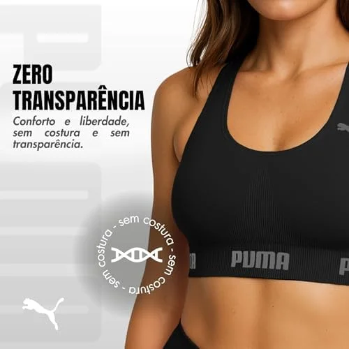 Top Puma Feminino Esportivo Poliamida Academia Nadador Sem Bojo Original
