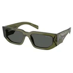 Óculos de Sol Unissex Prada Retangular PR 09ZS Verde Militar Transparente - PRADA