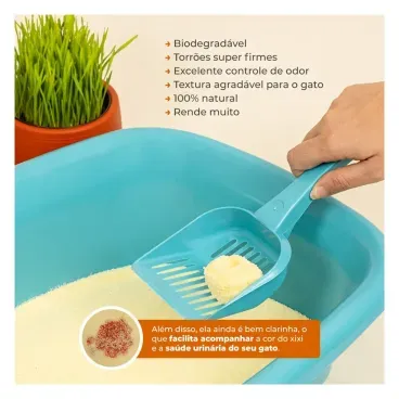 Areia Higiênica MyHug Biodegradável Milho e Mandioca Grânulos Grossos 10 kg