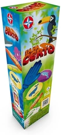 Estrela, Jogo Tapa Certo | Para 5 Anos ou Mais, Inclui Mãozinhas, Cartas Redondas, Tema de Animais, Jogo em Família