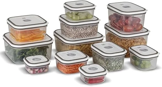 Electrolux Kit 12 Potes Herméticos Plástico Multiuso Vedação Silicone | BPA Free, Porta Mantimentos