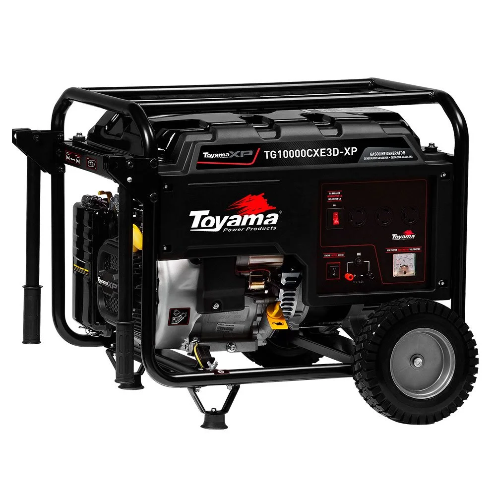 Gerador de Energia a Gasolina 4T 459CC 11.25kVA Trifásico 220V TG10000CXE3D-XP com Partida Elétrica TOYAMA-201-035