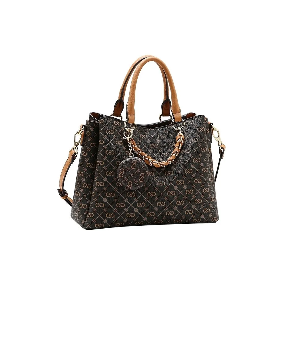 Bolsa Mão Chenson Monograma Elegance Café