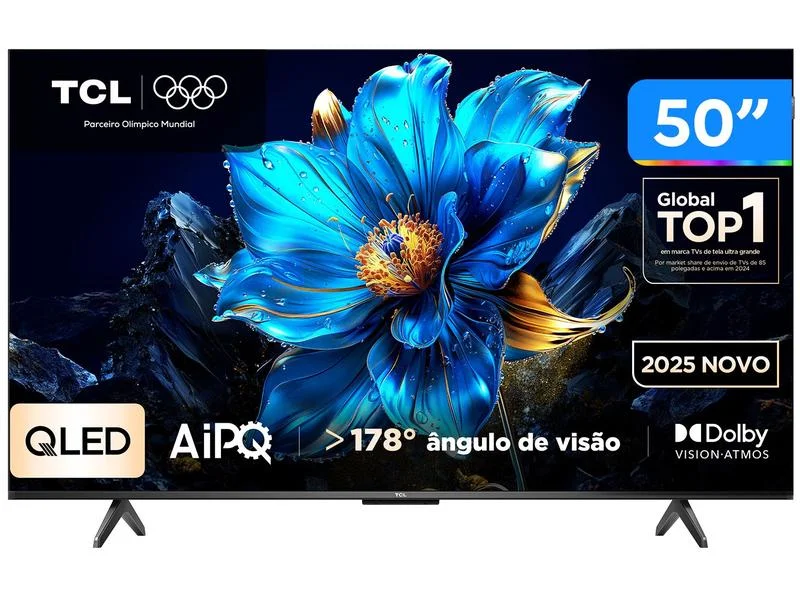 Smart TV 4K TCL QLED 50" 50P7K Google TV AiPQ