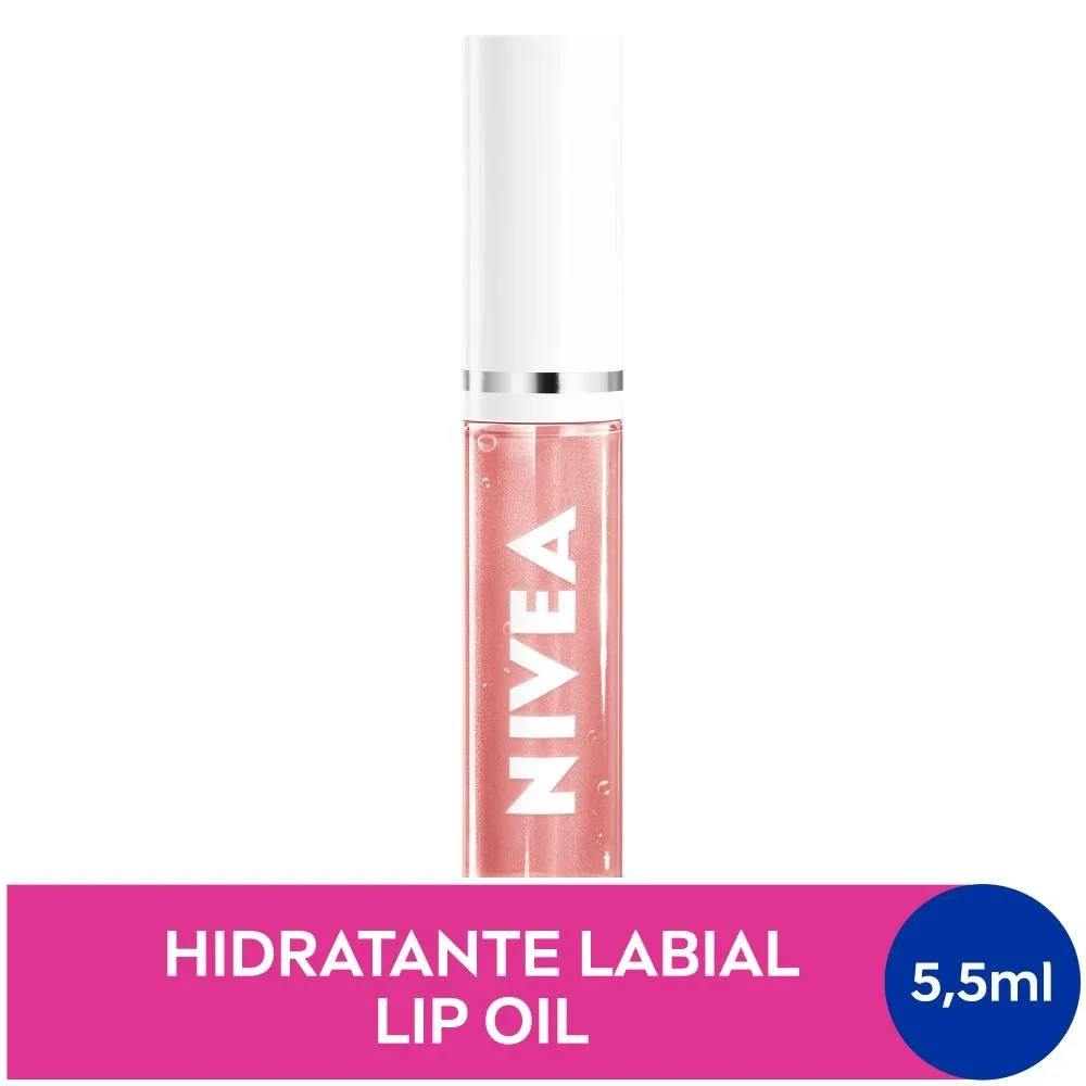 Hidratante Labial Lip Oil Nivea Brilho Nutritivo Natural Glow 5,5ml