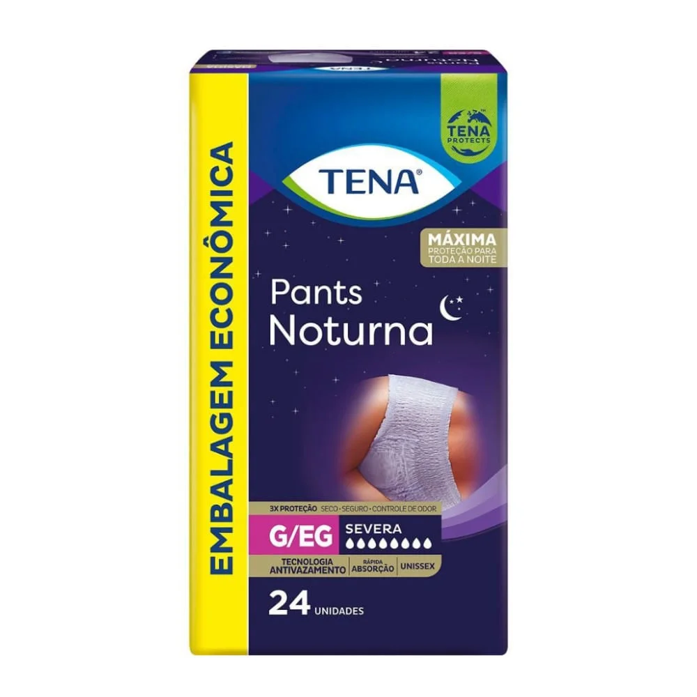 Roupa Íntima Tena Pants Noturna G/EG Embalagem Econômica 24 Unidades