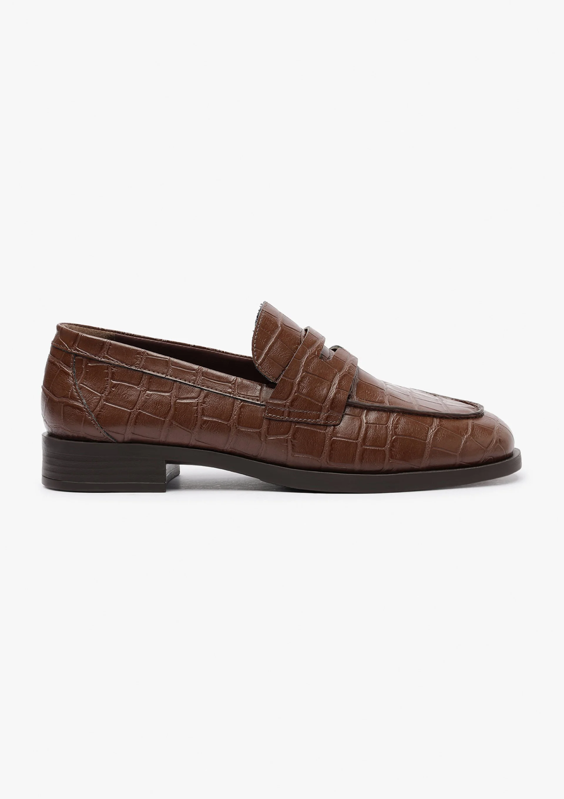 Mocassim Feminino Croco - Marrom