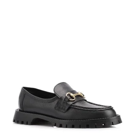 Mocassim - Couro Preto