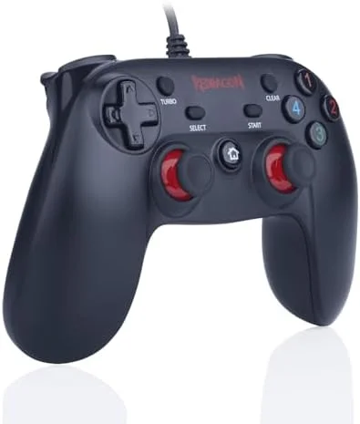 Controle Gamer Redragon Saturn Preto USB com Vibração G807