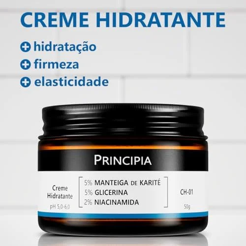 Creme Hidratante Facial 5% Manteiga de Karité + 5% Glicerina + 2% Niacinamida CH-01 com 50g