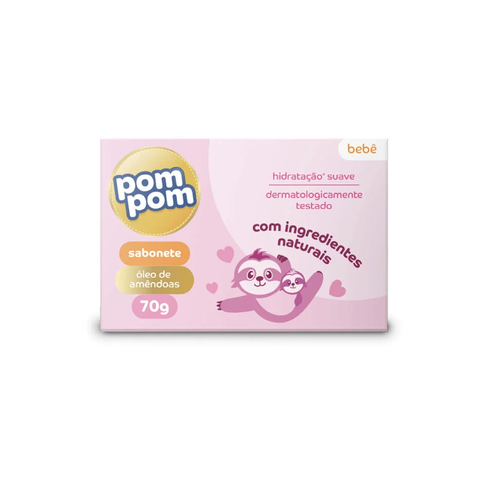 Sabonete Em Barra Pom Pom Óleo de Amêndoas 70g