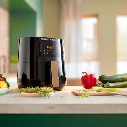 Philips Walita Preta Fritadeira Airfryer Essential XL Digital, 6.2L de capacidade, Garantia internacional de dois anos, 220V, 2000W (RI9270/91)
