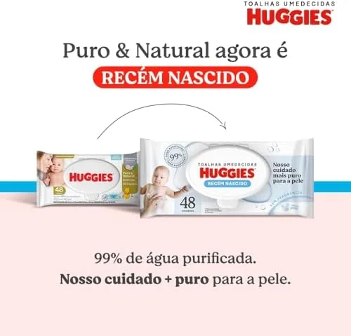 Lenços Umedecidos Huggies Recém-Nascido Sem Fragrância 6x48U