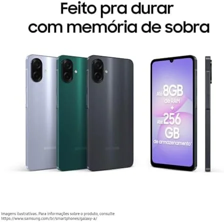 Celular Samsung Galaxy A07 128GB, 4GB, Câm. 50MP, Tela 6.7"- Verde