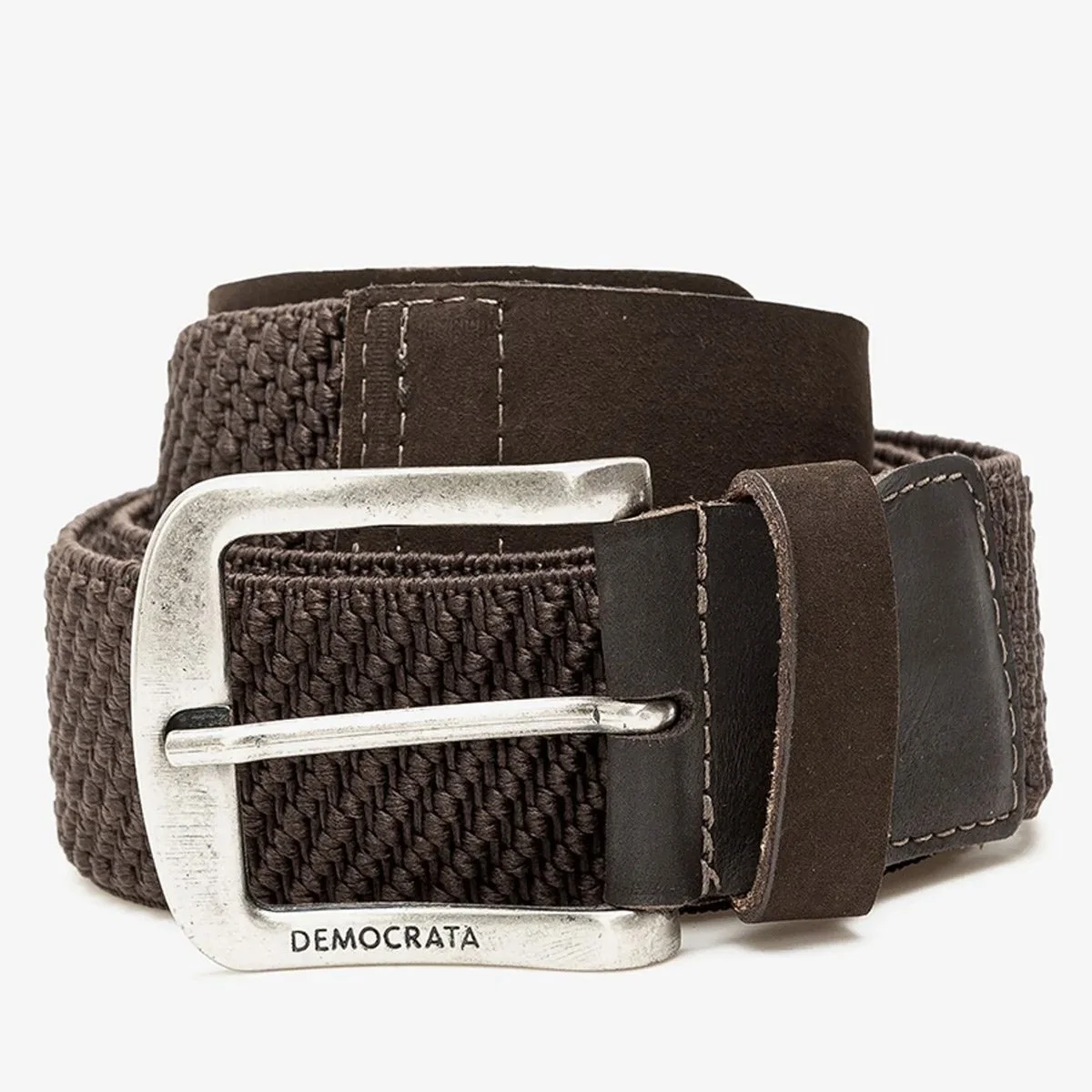 Cinto Democrata Largo Denim Marrom