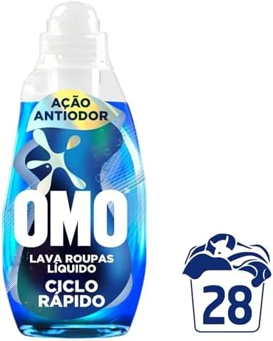 Lava-Roupas Líquido Omo Ciclo Rápido Ação Antiodor Frasco 1,4l