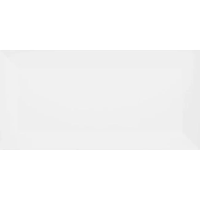 Revestimento de Parede Bold 10x20cm Metro Brilhante Bizotado White Eliane
