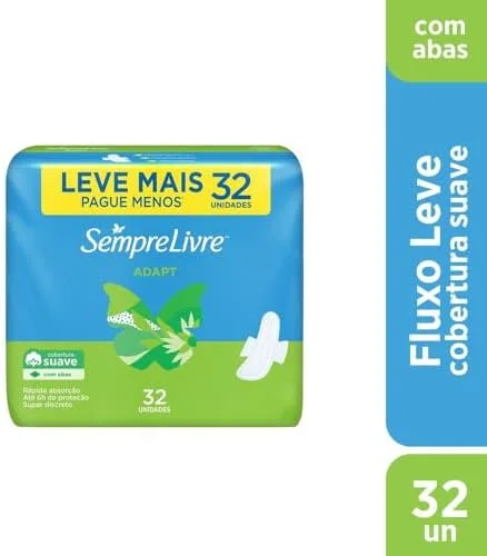 Sempre Livre Absorvente Externo Com Abas Suave, 32un